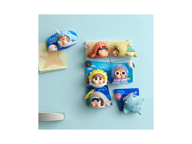 Pop Mart (เช็คการ์ด) Pop Mart The Narwhal (Secret Edition) CRYBABY Cry Me an Ocean Series Fridge Magnet - view 3