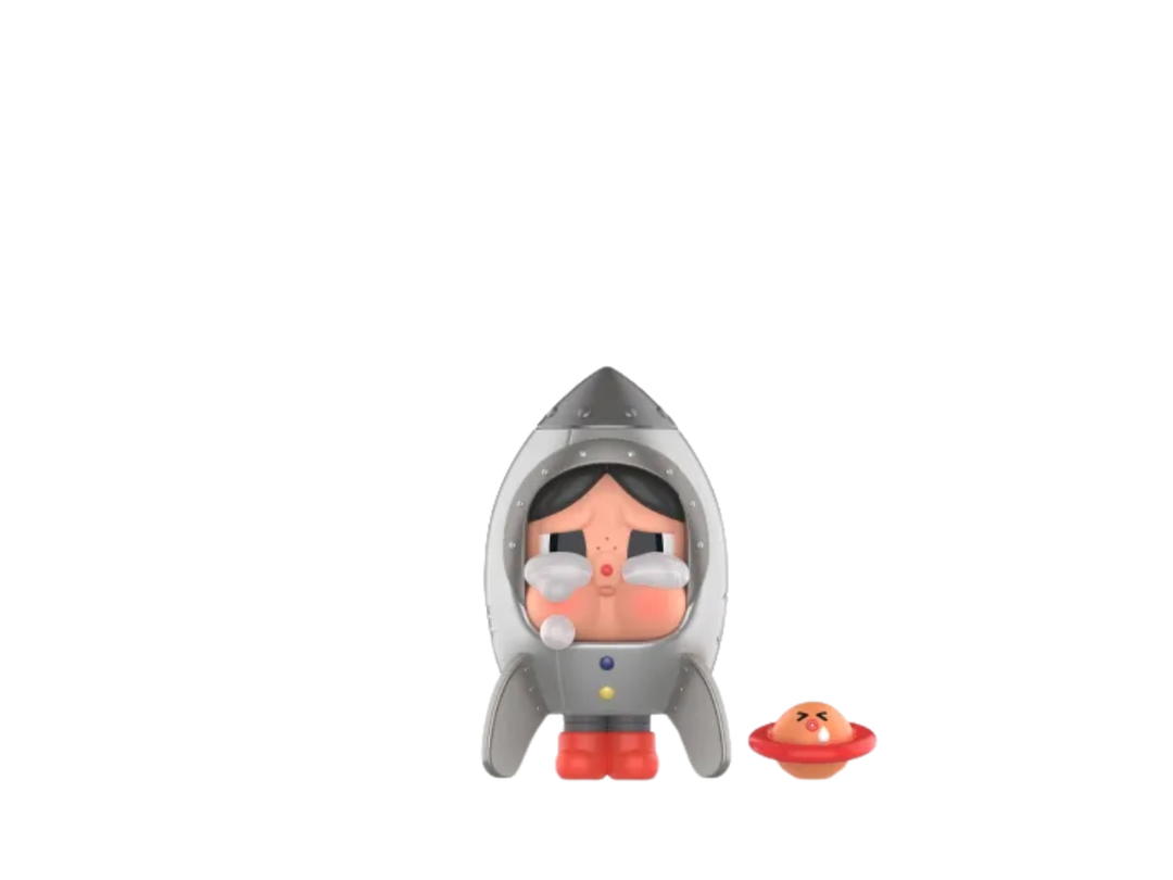 Pop Mart (เช็คการ์ด) Pop Mart The Space Traveller Crybaby Crying To The Moon Series Figures