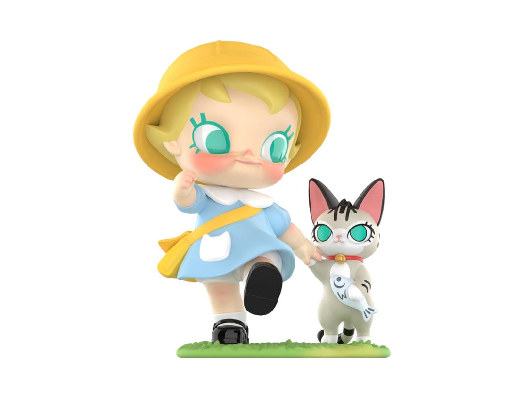 Pop Mart (เช็คการ์ด) Pop Mart Together To The Kindergarten Baby Molly & Baby Tabby Series Figures Multicolor