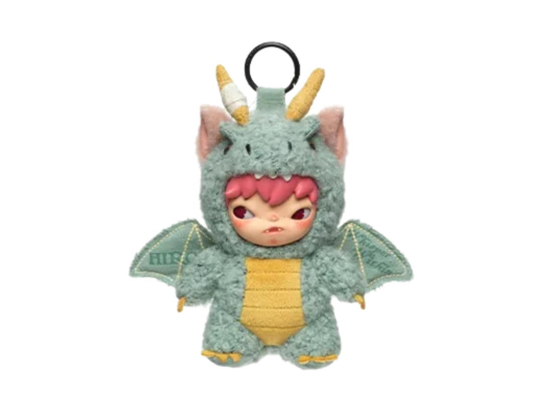Pop Mart (เช็คการ์ด) Pop Mart The Wingless Follower Hirono Mist-Walker Series Plush Doll Pendant