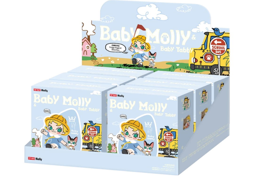 Pop Mart Pop Mart Baby Molly & Baby Tabby Series Fridge Magnet Blind Box Whole Set