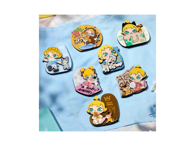 Pop Mart Pop Mart Baby Molly & Baby Tabby Series Fridge Magnet Blind Box Whole Set - view 2