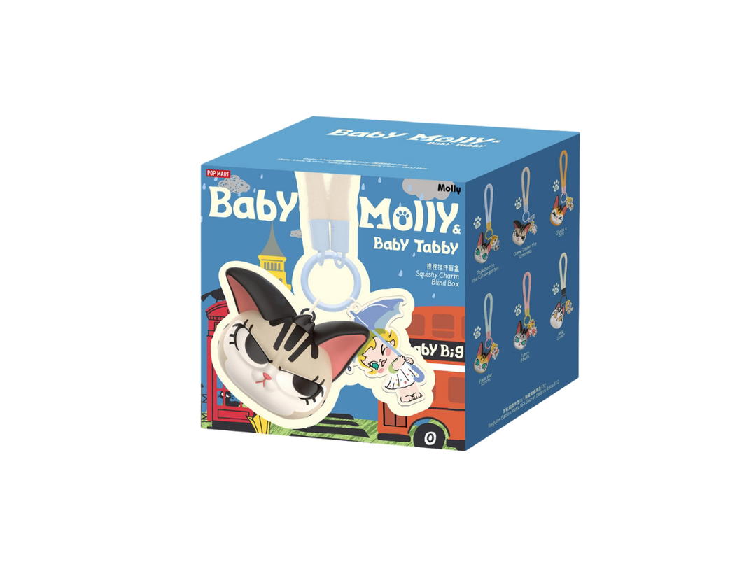 Pop Mart Pop Mart Baby Molly & Baby Tabby Series-Pinch Pendant Blind Box Single Box Multicolor