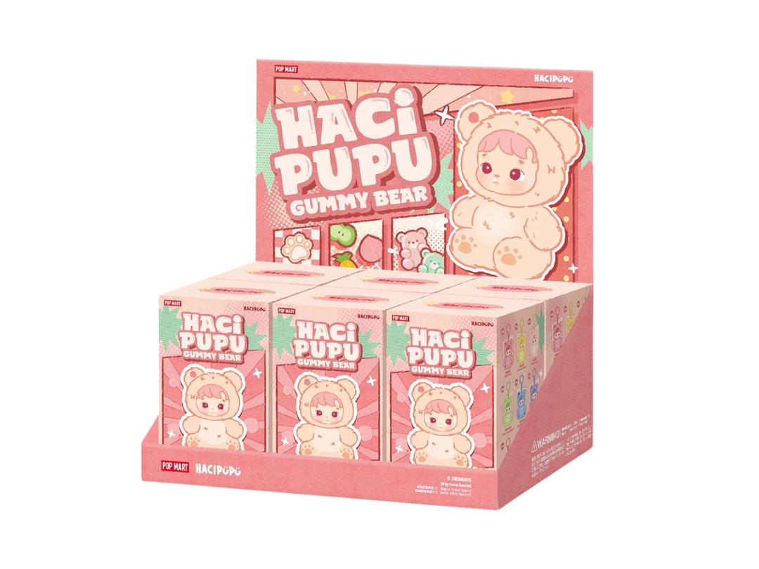 Pop Mart Pop Mart Hacipupu Gummy Bear Series-Vinyl Plush Pendant Blind Box Whole Set