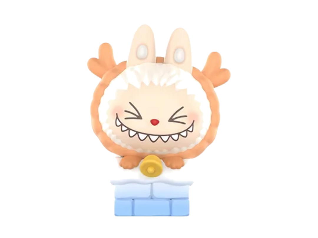 Pop Mart (เช็คการ์ด) Pop Mart Labubu Jingle Surprise Pop Bean Winter Romance Series Box Set