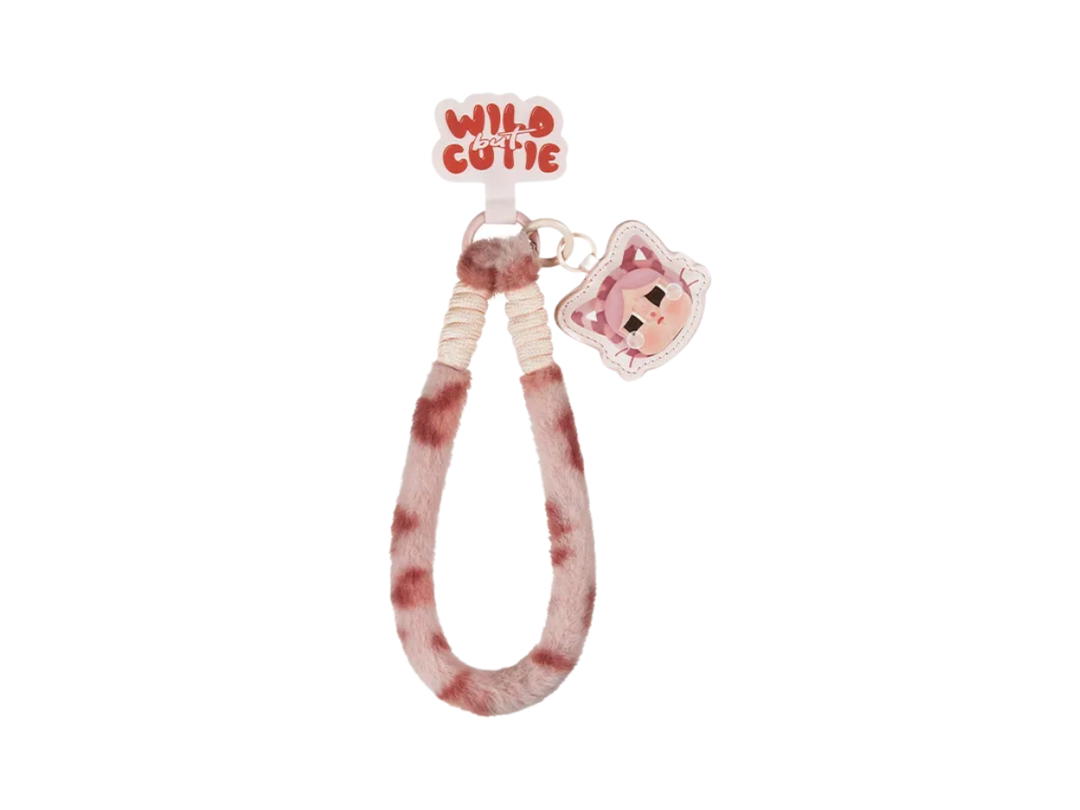 Pop Mart (เช็คการ์ด) Pop Mart Pink Cutie Crybaby Wild But Cutie Series-Phone Charm Blind Box Multicolor