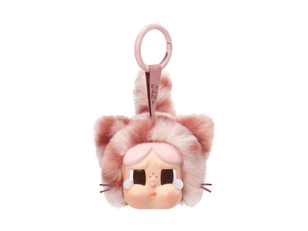Pop Mart (เช็คการ์ด) Pop Mart Pink Cutie (Crybaby Wild But Cutie Series Vinyl Plush Pendant Blind Box)