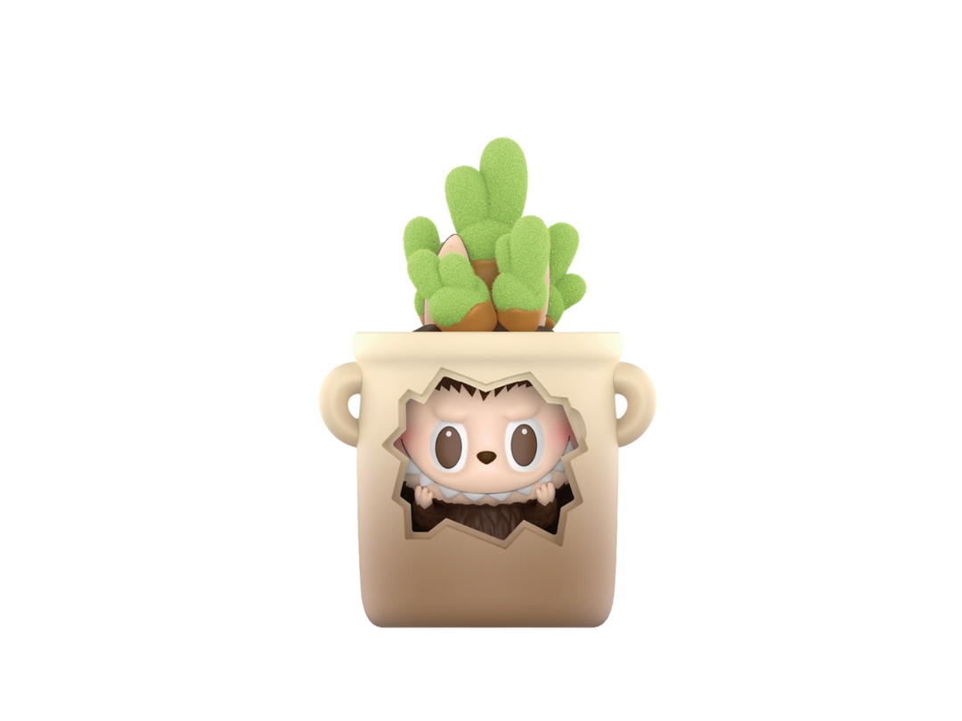 Pop Mart (เช็คการ์ด) Pop Mart Flower Pot (Labubu THE MONSTERS Almost Hidden Series Figures)