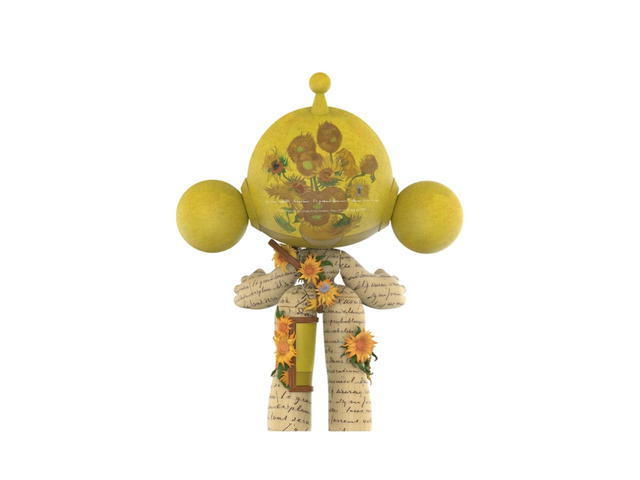 Pop Mart Pop Mart Mega Α Skullpanda 400% Van Gogh Museum Sunflowers - view 5