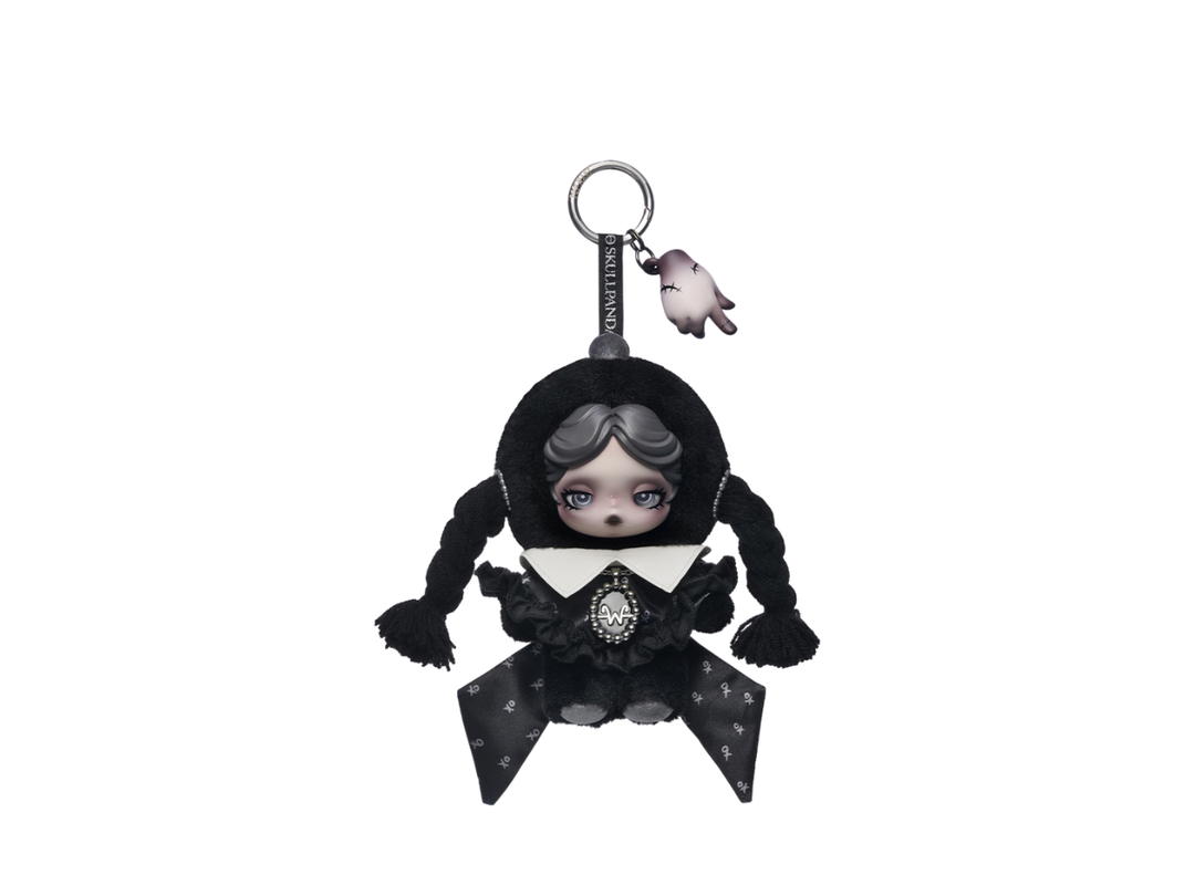 Pop Mart Pop Mart Skullpanda × Wednesday Plush (Classic Dress Version）