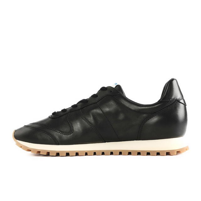 Pane PANE Pace Nostalgia Model SUNDOWN Cow Leather Slip Resistant Low top Casual Shoes Unisex Black - view 1