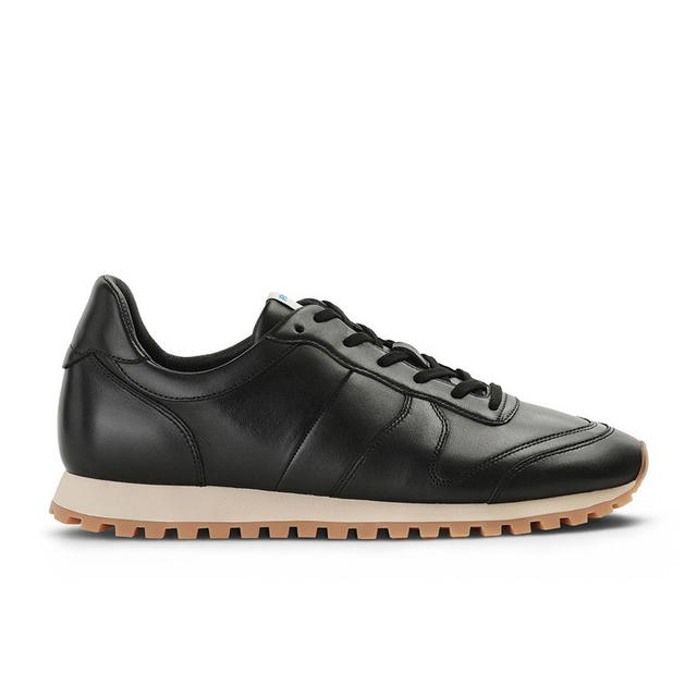 Pane PANE Pace Nostalgia Model SUNDOWN Cow Leather Slip Resistant Low top Casual Shoes Unisex Black - view 2