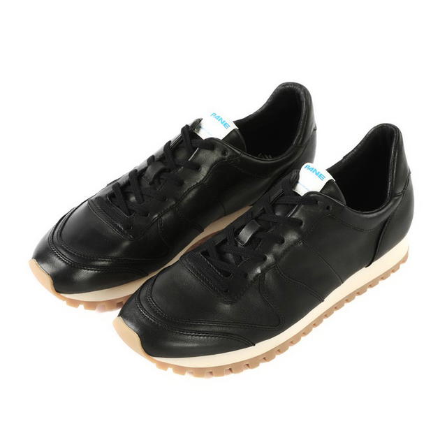 Pane PANE Pace Nostalgia Model SUNDOWN Cow Leather Slip Resistant Low top Casual Shoes Unisex Black - view 3