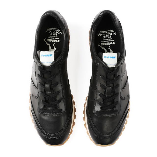 Pane PANE Pace Nostalgia Model SUNDOWN Cow Leather Slip Resistant Low top Casual Shoes Unisex Black - view 4