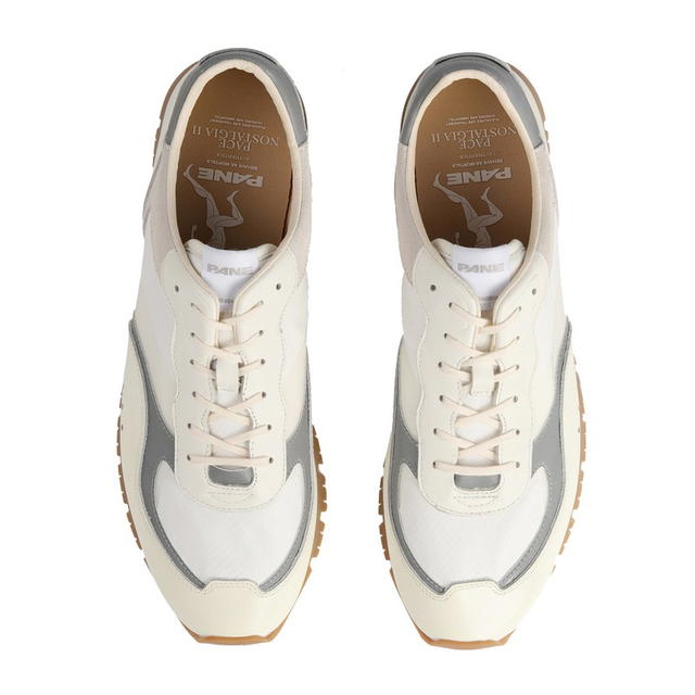 Pane PANE Pace Nostalgia 2.0 Collection OVAL LABORATORY Circular Laboratory Slip Resistant Low top Casual Shoes Unisex White - view 4