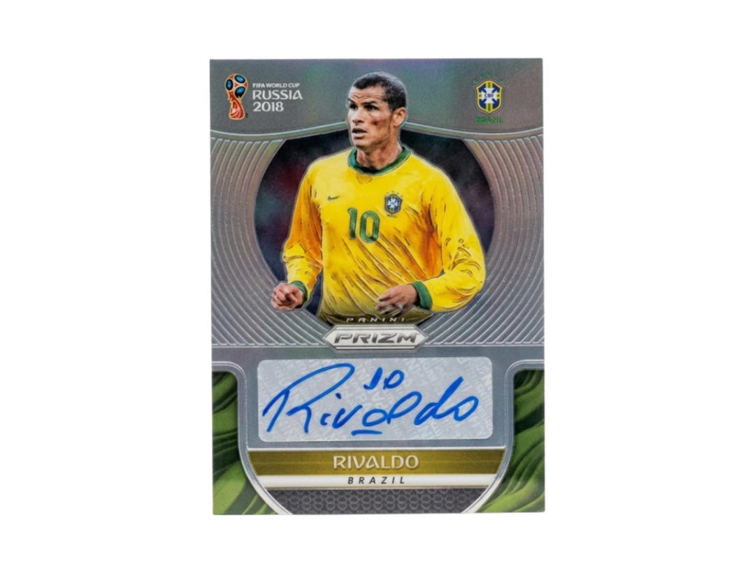 Panini Panini 2018 Prizm World Cup Soccer "RIVALDO" Signatures Blue Shimmer Prizm (EN)