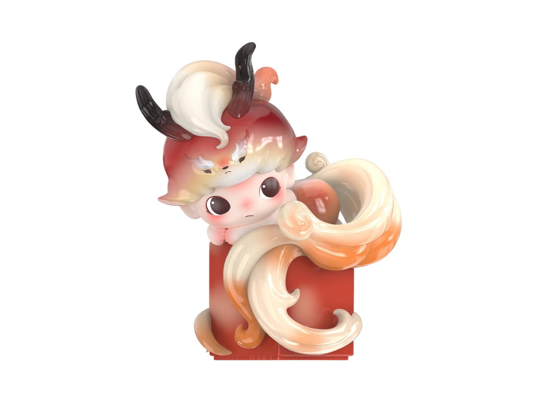 Pop Mart (เช็คการ์ด) Pop Mart Auspicious Animal Seal (DIMOO Stories in the Cup Series Figures)