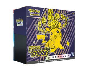 Buy Pokemon Scarlet & Violet "Surging Sparks" Elite Trainer Box (EN) at Sasom – Authentic and Ready to Ship