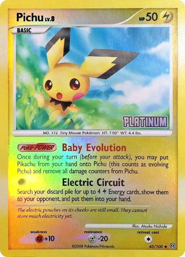 Pokemon Pokemon Pichu - 45/106 [Platinum] R [045/100] - Burger King Promos (EN)