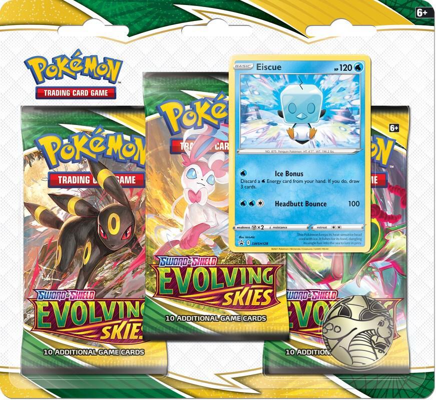Pokemon Pokemon Evolving Skies 3 Pack Blister [Eiscue] - SWSH07: Evolving Skies (EN)