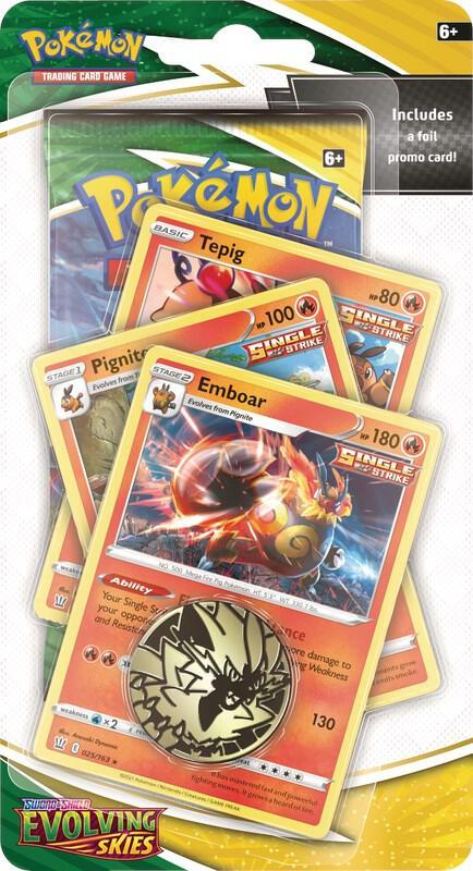 Pokemon Pokemon Evolving Skies Premium Checklane Blister [Emboar] - SWSH07: Evolving Skies (EN)