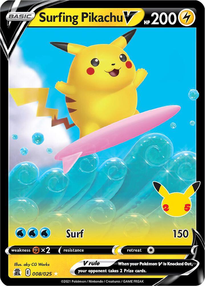 Pokemon Pokemon Surfing Pikachu V UR [008/025] - Celebrations (EN)
