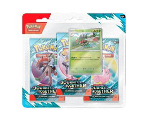 Buy Pokemon Scarlet & Violet "Journey Together" 3 Pack Blister (Random Art) & Yanmega Promo Card (EN) at Sasom – Authentic and Ready to Ship