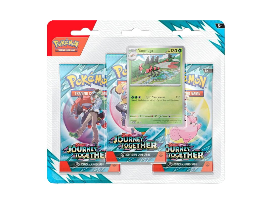 Pokemon Pokemon Scarlet & Violet "Journey Together" 3 Pack Blister (Random Art) & Yanmega Promo Card (EN)