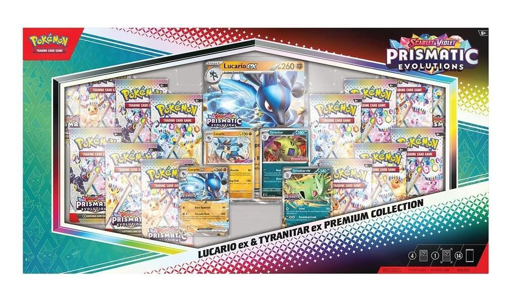 Pokemon Pokemon Prismatic Evolutions Lucario ex & Tyranitar ex Premium Collection (Sam's Club) - Miscellaneous Cards & Products (EN)