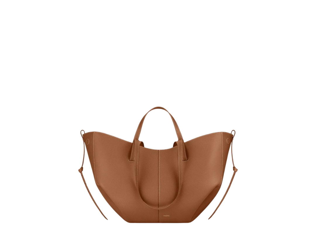 Polene Polene Cyme In Italian Textured Calf Leather Camel