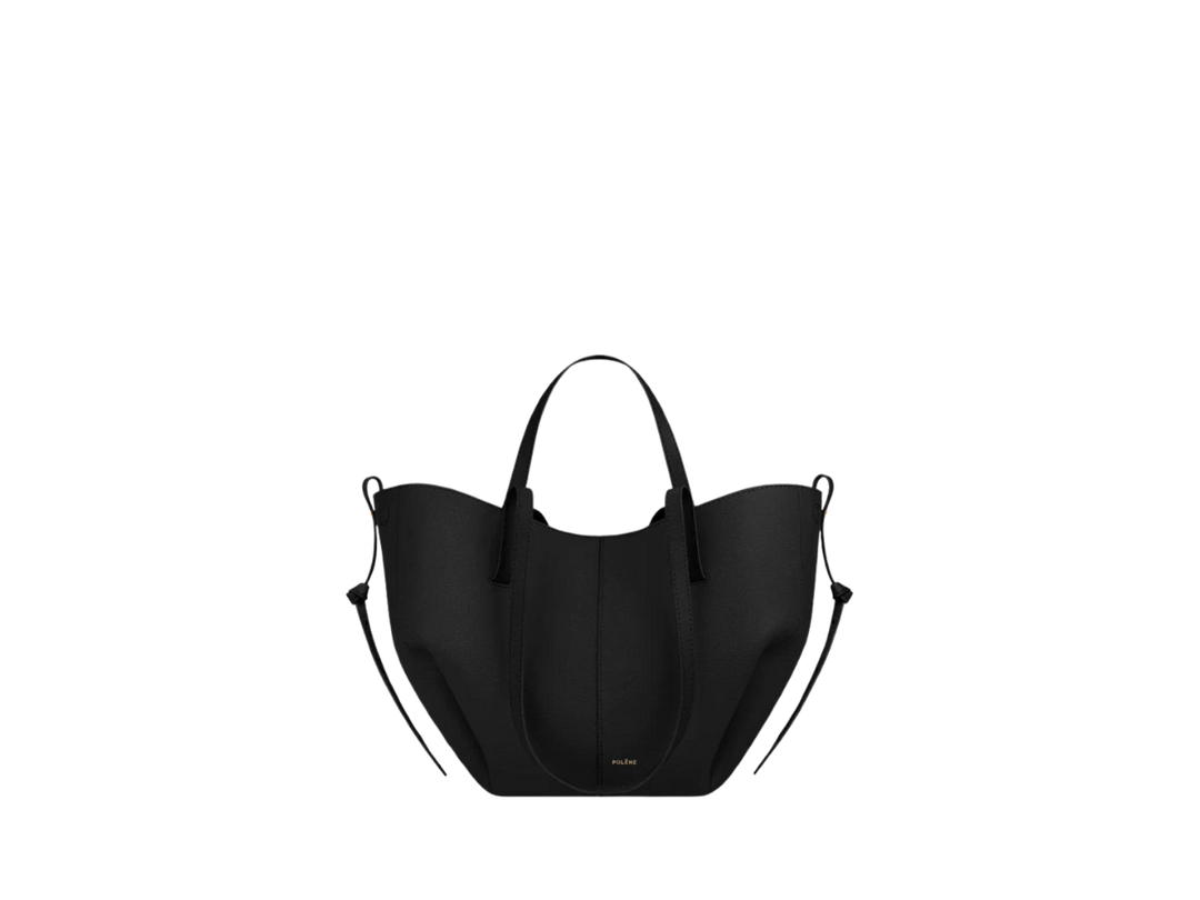 Polene Polene Cyme Mini In Italian Textured Calf Leather Black