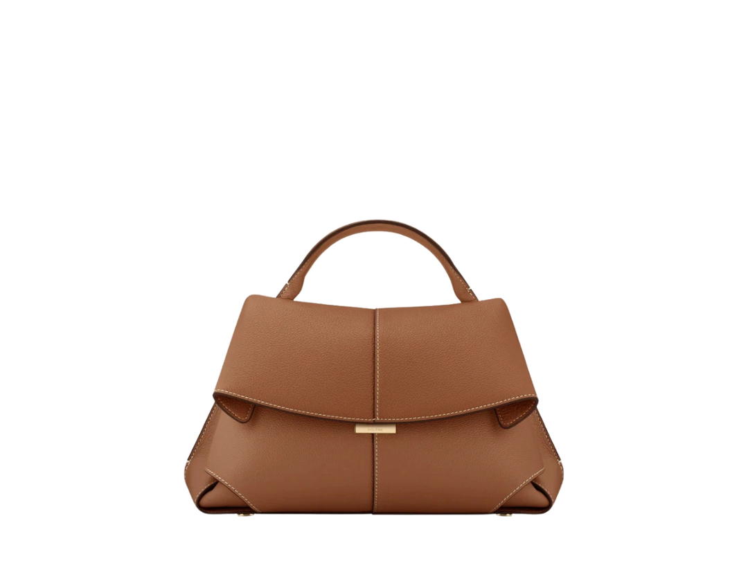 Polene Polene Mokki In Grain Smooth And Textured Calf Leathers Camel