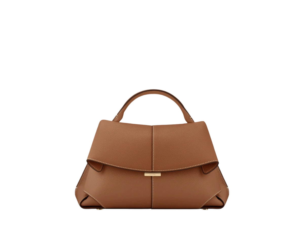 Polene Polene Mokki In Grain Smooth And Textured Calf Leathers Camel