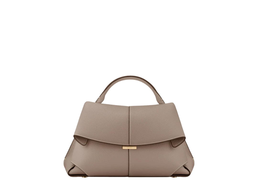 Polene Polene Mokki In Grain Smooth And Textured Calf Leathers Taupe
