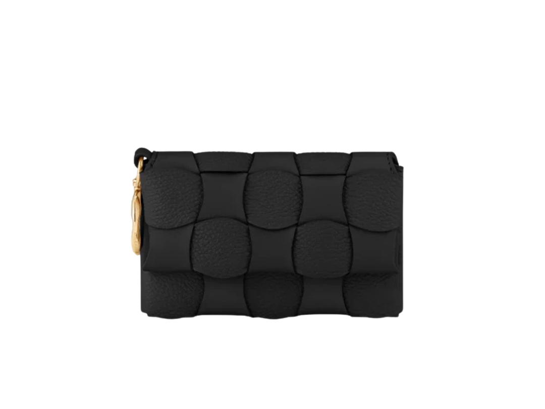 Polene Polene Neiti Card Holder In Leather With Gold-Plated Black