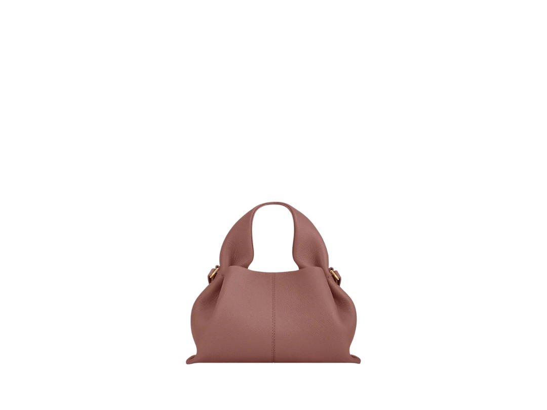 Polene Polene Numéro Neuf Mini In Italian Full-Grain Textured Calf Leather Blush