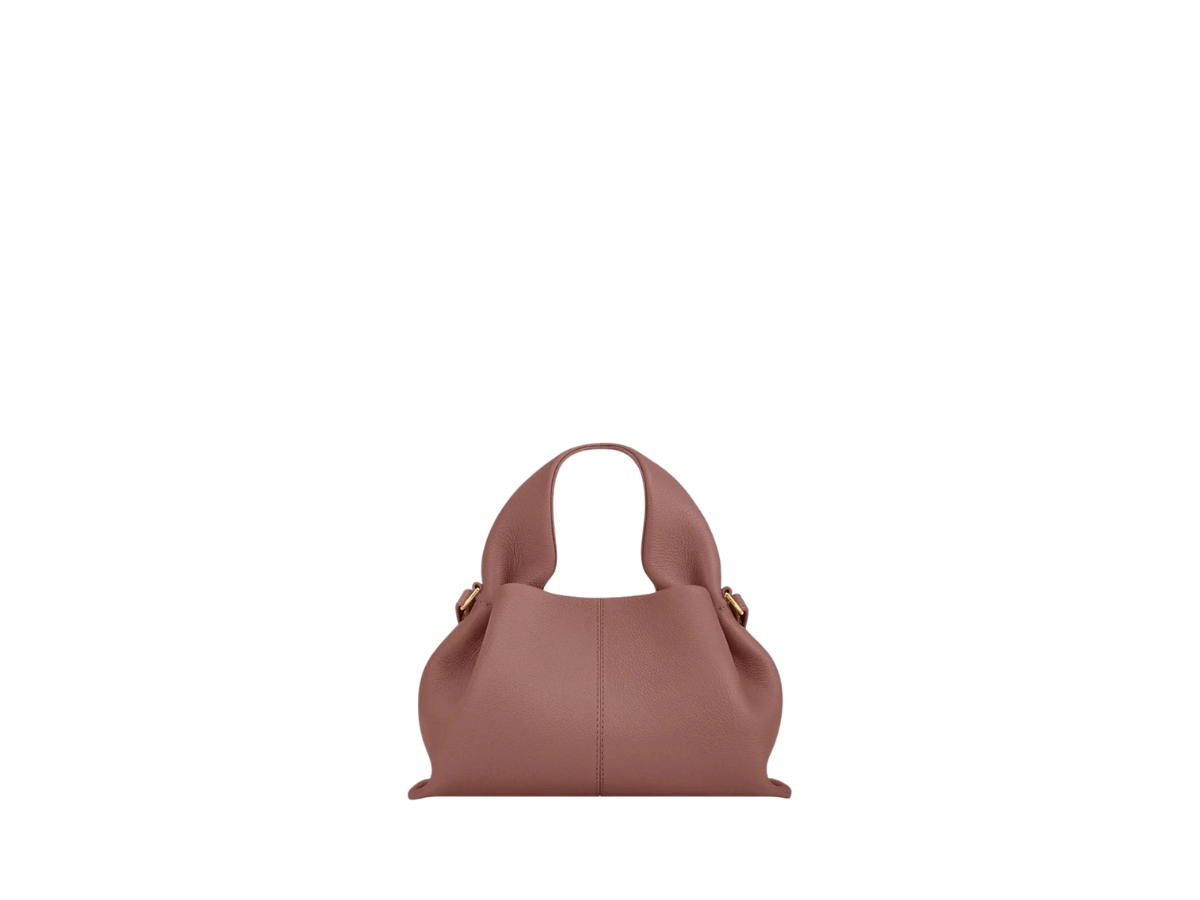 Polene Polene Numéro Neuf Mini In Italian Full-Grain Textured Calf Leather Blush