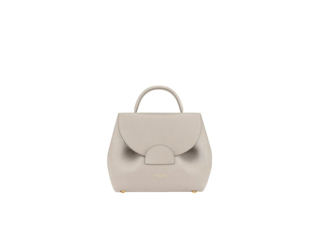 Polene Polene Numéro Un Nano In Italian Full Grain Smooth Calf Leather Chalk
