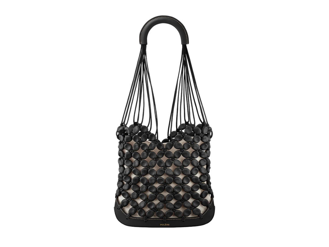 Polene Polene Solé In Edition Black Pebble-Pearls Grain Smooth Calf Leather
