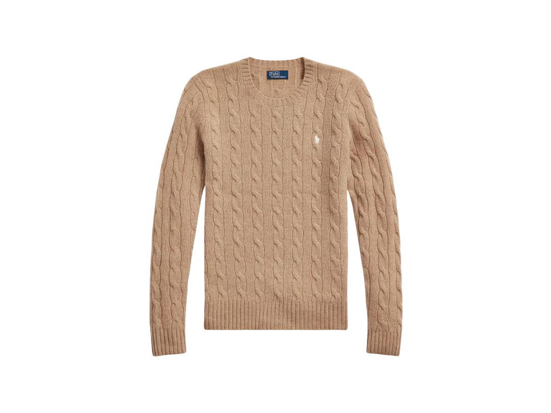 Polo Ralph Lauren Polo Ralph Lauren Cable-Knit Wool-Cashmere Sweater Camel Melange (W)