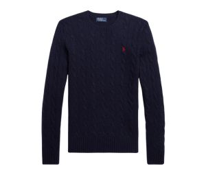 Buy Polo Ralph Lauren Cable-Knit Wool-Cashmere Sweater Hunter Navy (W) at Sasom – Authentic and Ready to Ship