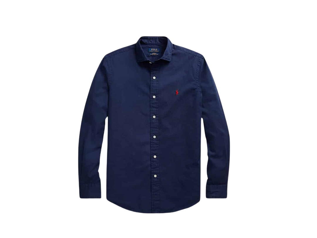 Polo Ralph Lauren Ralph Lauren Logo Embroidered Shirt Custom Fit Feather Weight Twill Navy