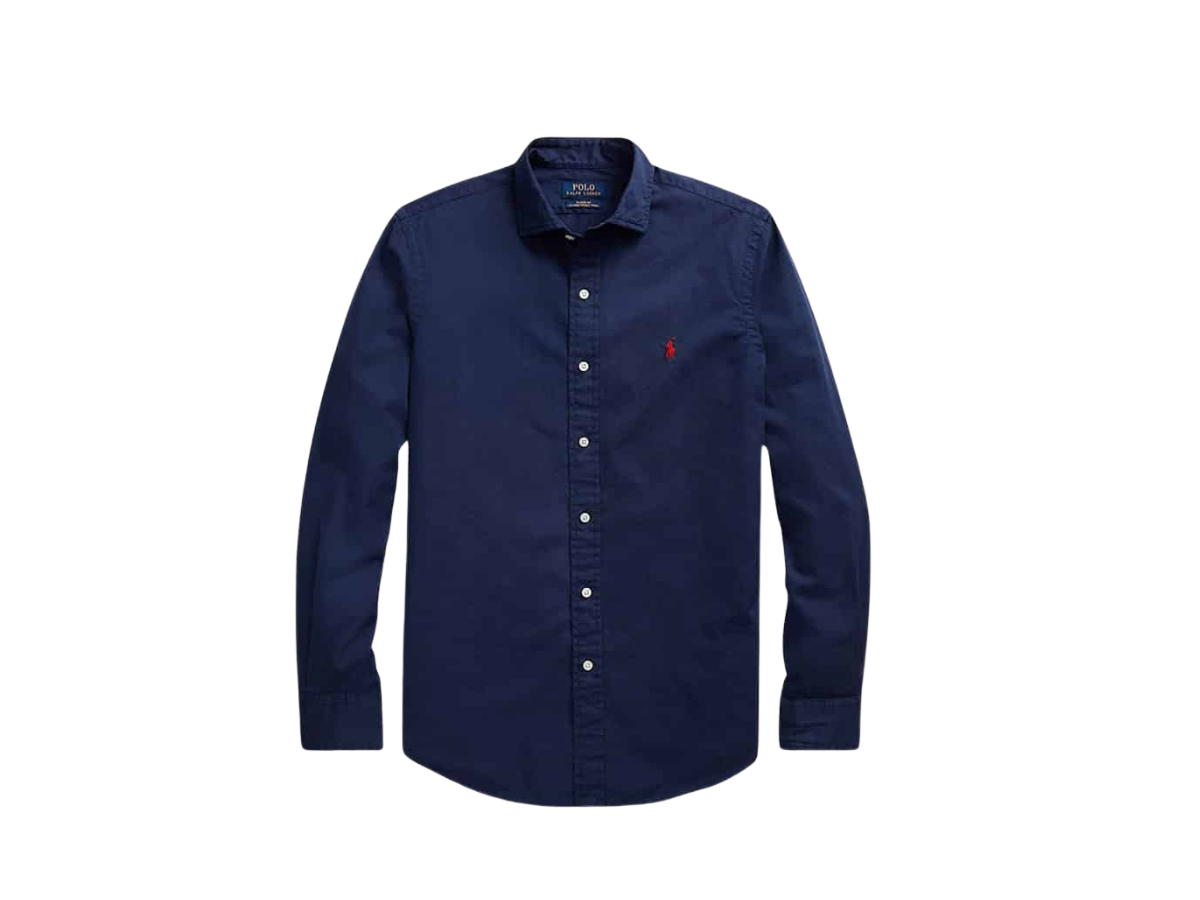 Polo Ralph Lauren Ralph Lauren Logo Embroidered Shirt Custom Fit Feather Weight Twill Navy