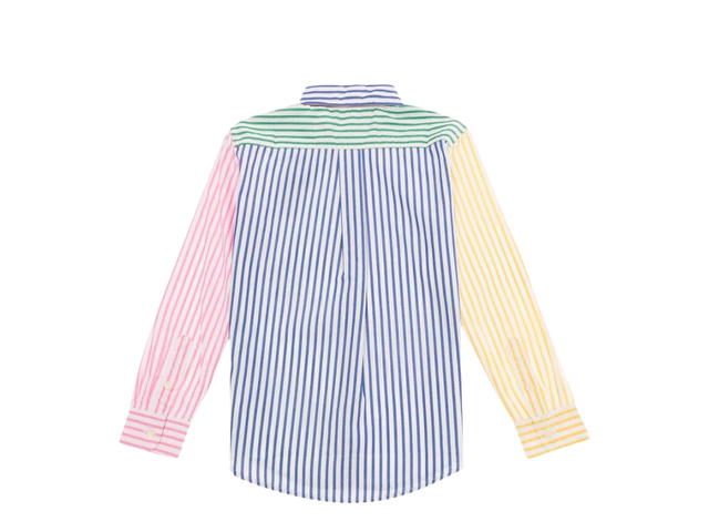 Polo Ralph Lauren Polo Ralph Lauren Kids Logo Embroidered Striped Colourblock Shirt - view 2