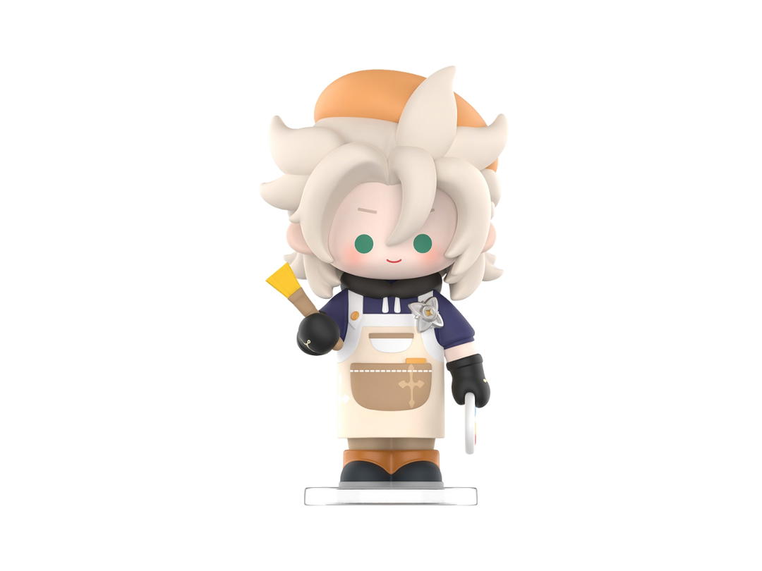 Pop Mart (เช็คการ์ด) Pop Mart Artist Albedo (Genshin Impact Dress-Up Dreams Themed Chibi Series Figures)