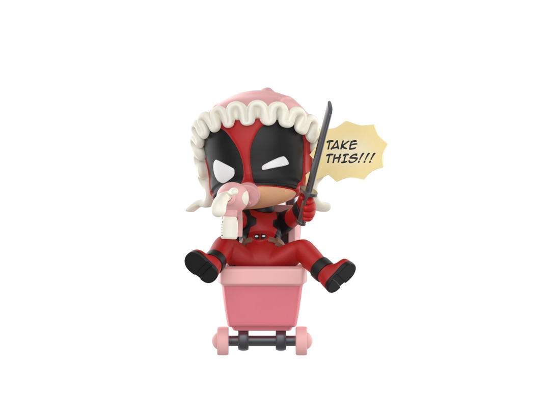 Pop Mart (เช็คการ์ด) Pop Mart Baby Deadpool (Marvel Deadpool Series Figures)