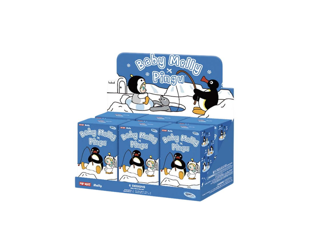 Pop Mart Pop Mart Baby Molly × Pingu Happy Fishing Series-Vinyl Plush Pendant Blind Box Whole Set