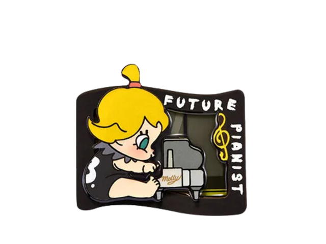 Pop Mart (เช็คการ์ด) Pop Mart Baby Molly When I was Three! Future Pianist (Series-Fridge Magnet Blind Box) - view 1