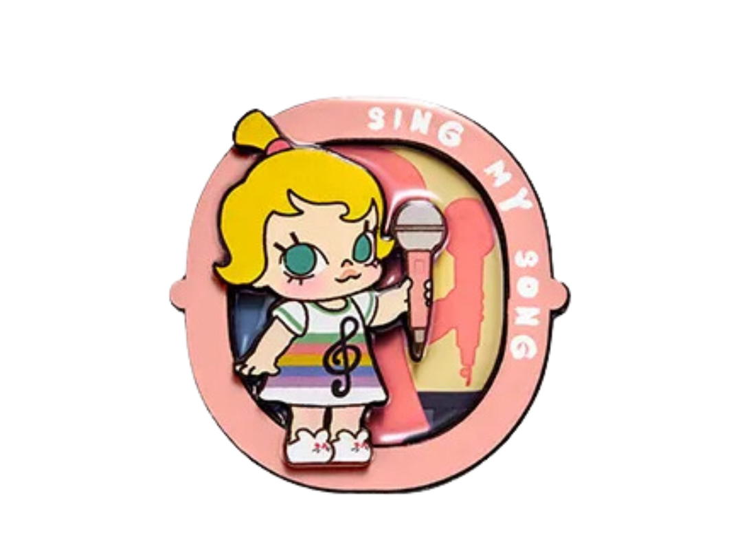 Pop Mart (เช็คการ์ด) Pop Mart Baby Molly When I was Three! Sing My Song (Series-Fridge Magnet Blind Box)