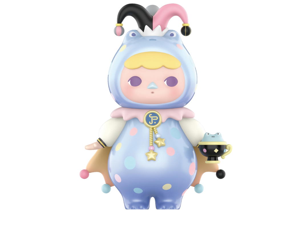 Pop Mart (เช็คการ์ด) Pop Mart Blue Frog Baby Pucky Animal Tea Party Series